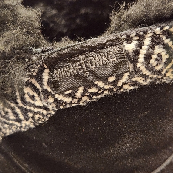 💗 Minnetonka Aztec Middleton Ankle Boots Size 6 Black - Picture 9 of 13